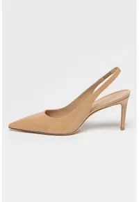 Pantofi slingback de piele lacuita 75 Sling - Bej