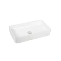 Lavoar pe blat alb lucios 50 cm, dreptunghiular, Fluminia Lena
