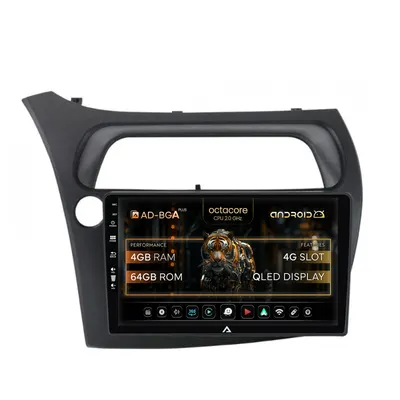 Navigatie Honda Civic Hatchback (2006-2011), Android, A-Octacore 4GB RAM + 64GB ROM, 9 Inch - AD-BGA9004+AD-BGRKIT020