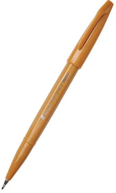 Marker pensula Pentel Sign Pen - SES15C, ocru