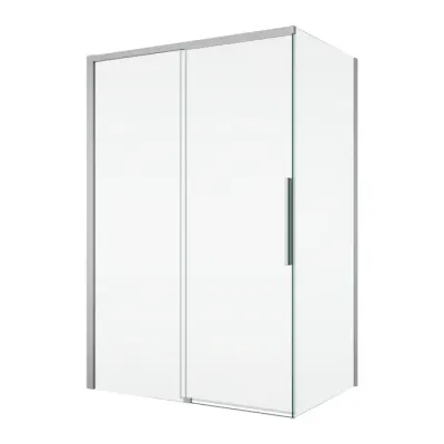 Cabina dus crom 120x90 cm cu usa culisanta, grosime sticla 8 mm, tratament anticalcar, Ronal Oriana