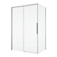 Cabina dus crom 150x90 cm cu usa culisanta, grosime sticla 8 mm, tratament anticalcar, Ronal Oriana