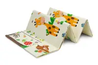 Covoras pliabil multifunctional Toyz pentru copii cu 2 fete,din spuma XPE fara substante nocive, antiderapant, izolator termic 200x180x1 cm, geanta transport inclusa Animals