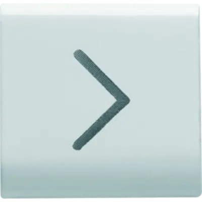 Placa pentru buton - 22X22mm - HORIZONTAL ARROW - WHITE - CHORUS