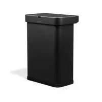 Coș de gunoi negru cu senzori de deschidere din oțel 58 l Sensor – simplehuman