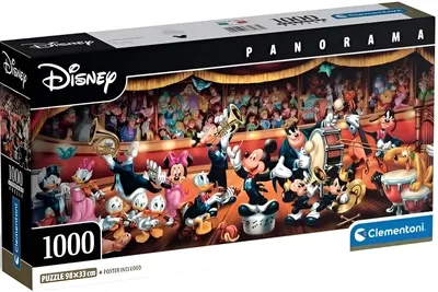 Puzzle panoramic Clementoni din 1000 piese - Orchestra Disney