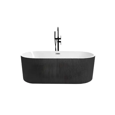 Cada baie freestanding Bella* BSM-203S model 3D tip riflaj 170 x 80 x 58 cm negru