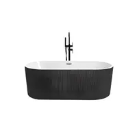 Cada baie freestanding Bella* BSM-203S model 3D tip riflaj 170 x 80 x 58 cm negru