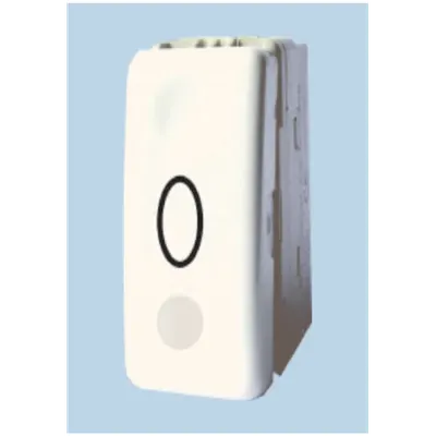 Intrerupator modular cu revenire+LED, alb 1010, STIL