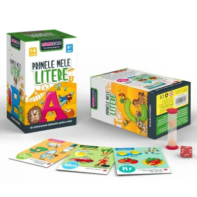 Joc educativ, Primele mele litere, cartonase joc, clepsidra si zar