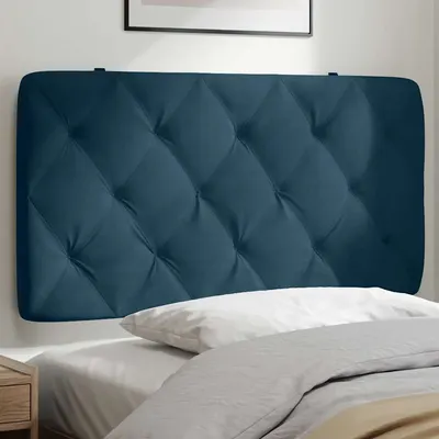 vidaXL Pernă tăblie de pat, albastru, 100 cm, catifea