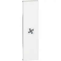Tasta iluminabila cu simbol ventilator 1 modul Bticino Living Now KW01RN, alb