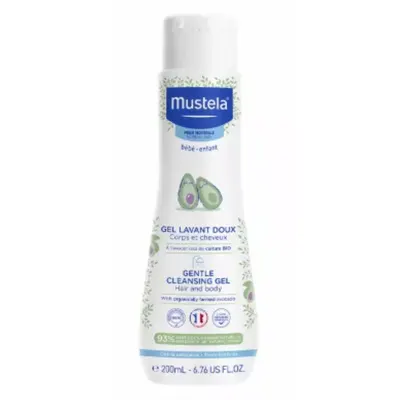 Gel de curatare delicat pentru par si corp, Mustela | 200 ml