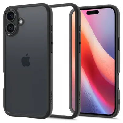 Husa pentru Apple iPhone 16 Plus, Spigen, Ultra Hybrid, Neagra Mata ACS08072