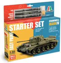 Model asamblabil Italeri Militari: Tancuri - Tanc mediu britanic Cromwell Mk.IV - Set de început 'Easy Paint'