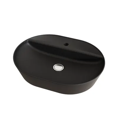 Lavoar baie pe blat Celesta Vista 60 x 45 x 11.5 cm ceramica negru mat