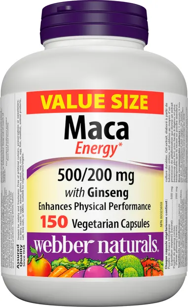 Maca Energy with Ginseng, 150 capsule, Webber Naturals