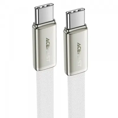 Cablu Date si Incarcare USB-C - USB-C Acefast C24-03, 60W, 1.2m, Alb