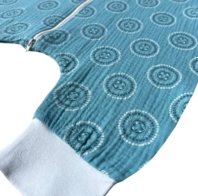 Sac de dormit cu picioruse 0.3 tog din muselina Nice Mandala 70 cm