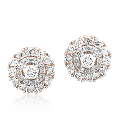 Cercei din aur galben cu diamante de 0.473ct