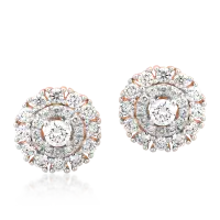 Cercei din aur galben cu diamante de 0.473ct