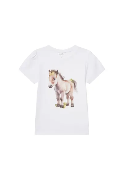 Tricou fete 13243178 - Bumbac organic - Alb - Alb