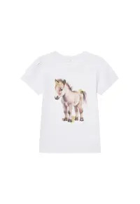 Tricou fete 13243178 - Bumbac organic - Alb - Alb