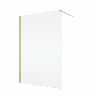 Paravan dus sticla walk-in 110x200 cm, auriu periat, sticla 8 mm, Ronal Easy D40