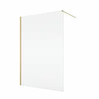 Paravan dus sticla walk-in 110x200 cm, auriu periat, sticla 8 mm, Ronal Easy D40