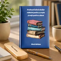 Cadou pentru profesor - Agenda + set de scris personalizat