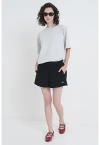 Tricou lejer din bumbac - Gri deschis