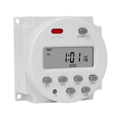 Timer digital, SINOTIMER interval de 1 secunda, 12V temporizator LCD digital programabil saptamanal 7 zile, CN101S-12V