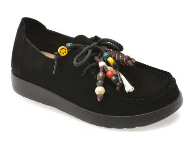 Pantofi FLAVIA PASSINI negri, 9201, din piele intoarsa