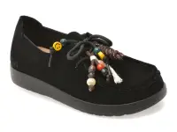 Pantofi FLAVIA PASSINI negri, 9201, din piele intoarsa