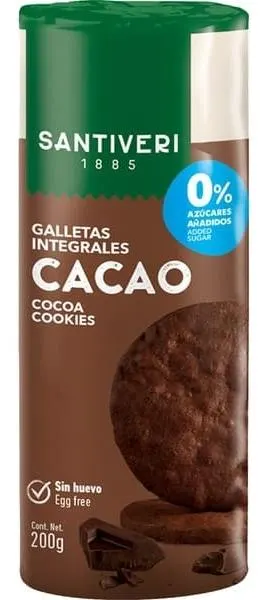 Digestive Biscuiți integrali cu cacao, 200 g, Santiveri