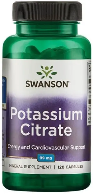 Potassium Citrate, 99 mg, 120 capsule, Swanson