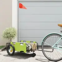 Gossi remorca de bicicleta, verde, textil oxford si fier