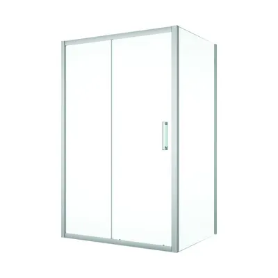 Cabina dus 140x100 cm cu usa culisanta, crom lucios, grosime sticla 5 mm, Sanswiss Ocelia