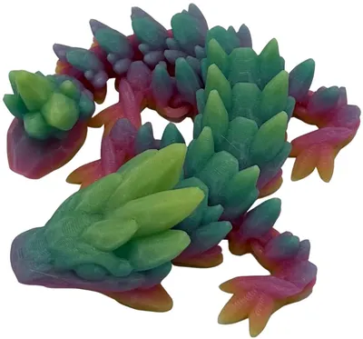 3D Print 3D Morph Lab - Pui de dragon, piatră prețioasă, gradient, curcubeu, luminescent