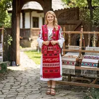 Set traditional dama format din 4 piese - Aniela