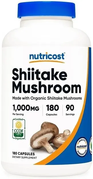 Shiitake Mushroom, 1000 mg, 180 capsule, Nutricost