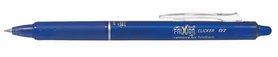 Roller automat cu radiera Pilot FriXion Clicker - Albastru, 0.7 mm