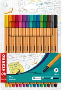 linere Stabilo Point 88 - 15 culori
