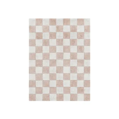 Covor roz deschis/crem lavabil/țesut manual din bumbac 120x160 cm Kitchen Tiles Rose – Lorena Canals