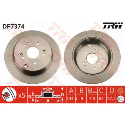 Disc frana TRW DF7374
