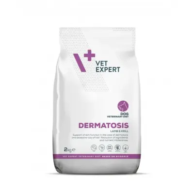 Hrana dietetica pentru caini Vetexpert 4T Dermatosis cu miel 2 kg