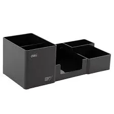 Organizator de birou Deli - EZ00220, 6 compartimente, negru