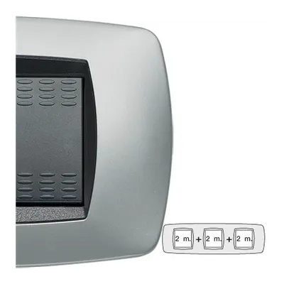 Placa ornament technopolimer, 2+2+2 module, titan