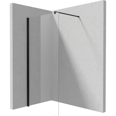 Paravan dus negru walk-in sticla securizata 100x200 cm, Deante Kerria Plus