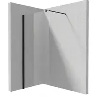 Paravan dus negru walk-in sticla securizata 100x200 cm, Deante Kerria Plus